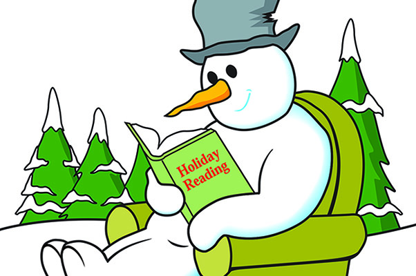 Snowman Reading Book