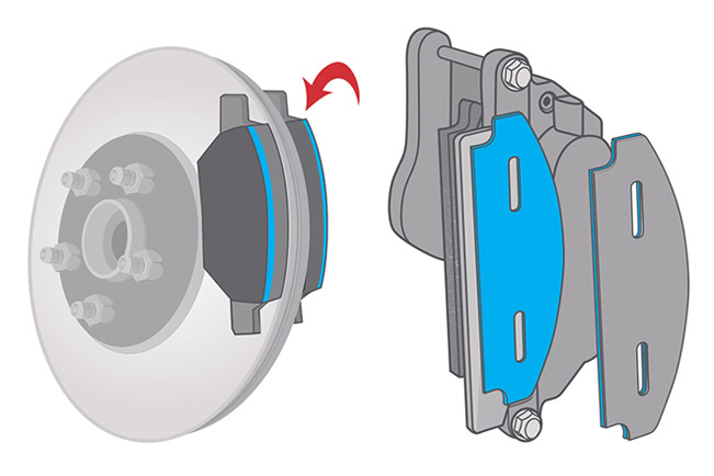 Ahesive for auto brake shim